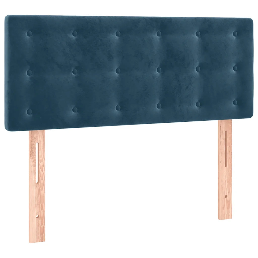 Letto a Molle con Materasso e LED Blu Scuro 100x200 cm 3134631