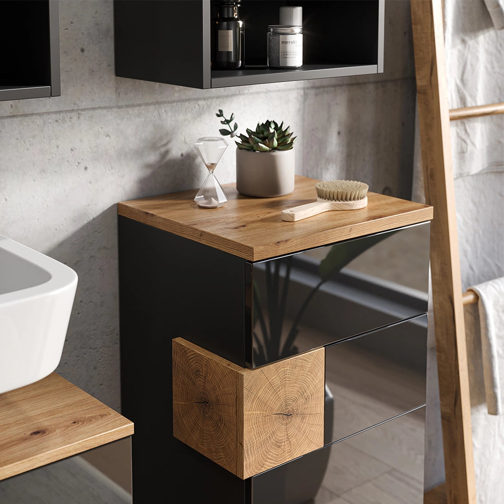 Set di mobili da bagno Eden Antracite 4 parti Vicco