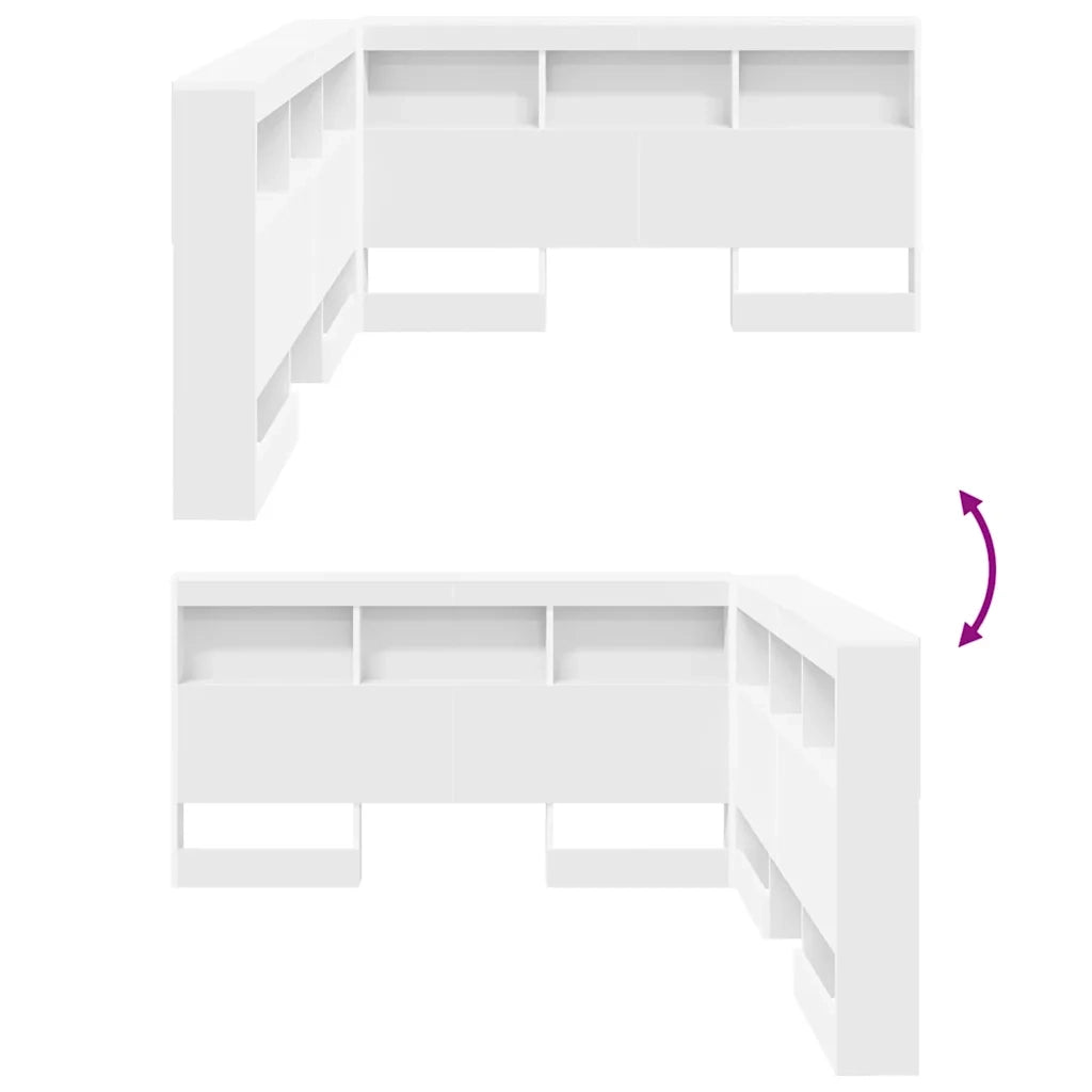 Testata contenitore Bianco 150 cm Legno multistrato 3335493