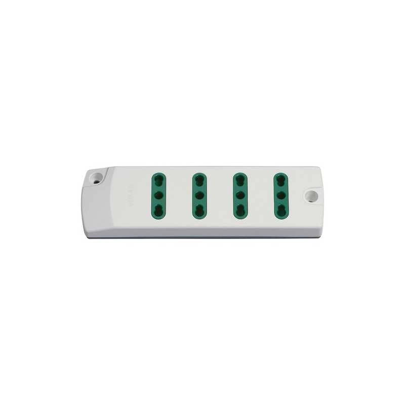 00404.Nc.B Presa Multipla 4P17/11 Bianco