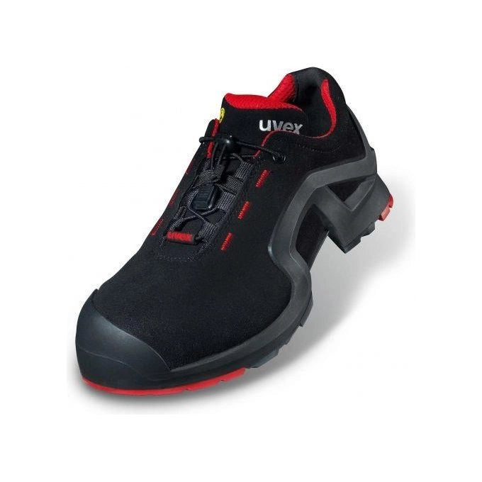 Uvex 85162 1 x-tended Support Scarpe Antinfortunistiche S3 SRC ESD Puntale Metal-Free Traspiranti colore Nero Rosso