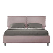 BS COM Letto matrimoniale senza rete imbottito 160x190 microfibra glicine