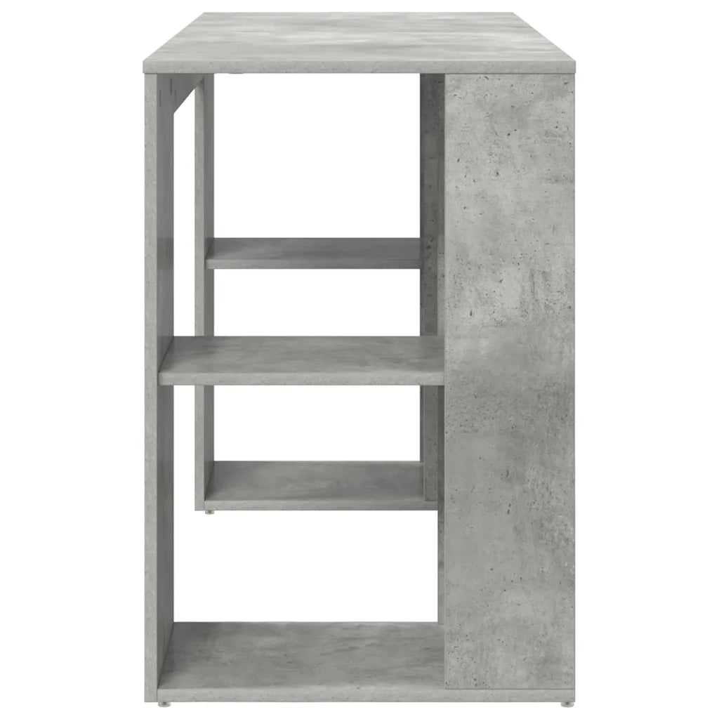 Scrivania | Tavolo da Ufficio Grigio cemento 130 x 50.5 x 75 cm Legno multistrato