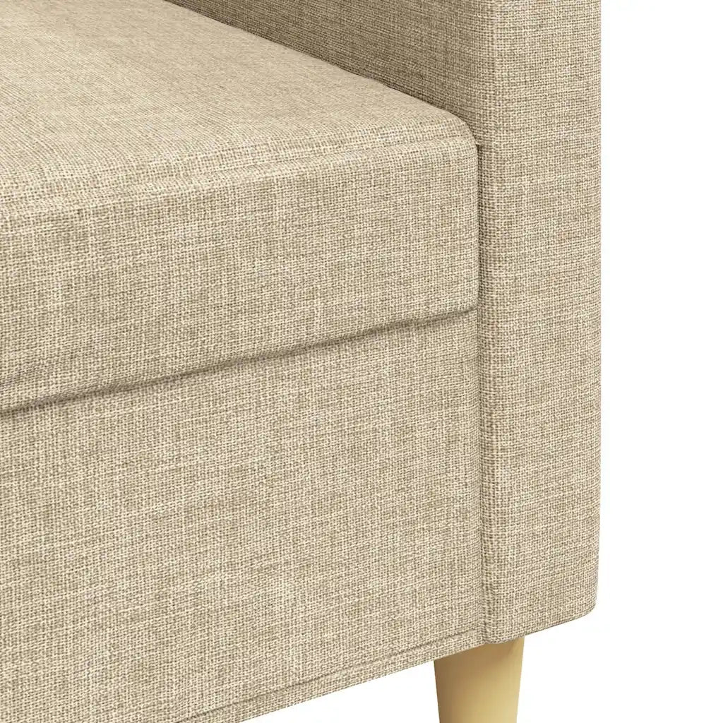 Divano a 3 Posti-Sofa 3 Posti Crema 210 cm in Tessuto