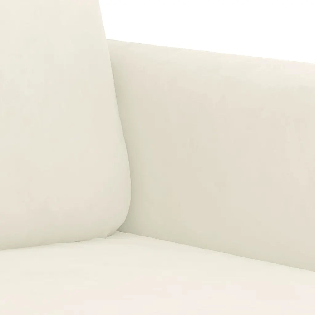 Set di Divani 2 pz con Cuscini Crema in Velluto 3202042