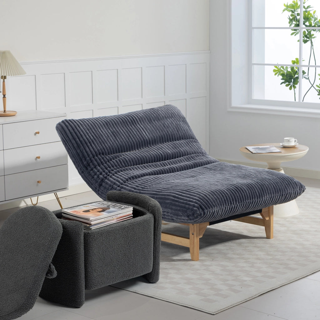 Poltrona beanbag per adulti - Zephmum- Senza braccioli, tessuto cordoncino, con schienale
