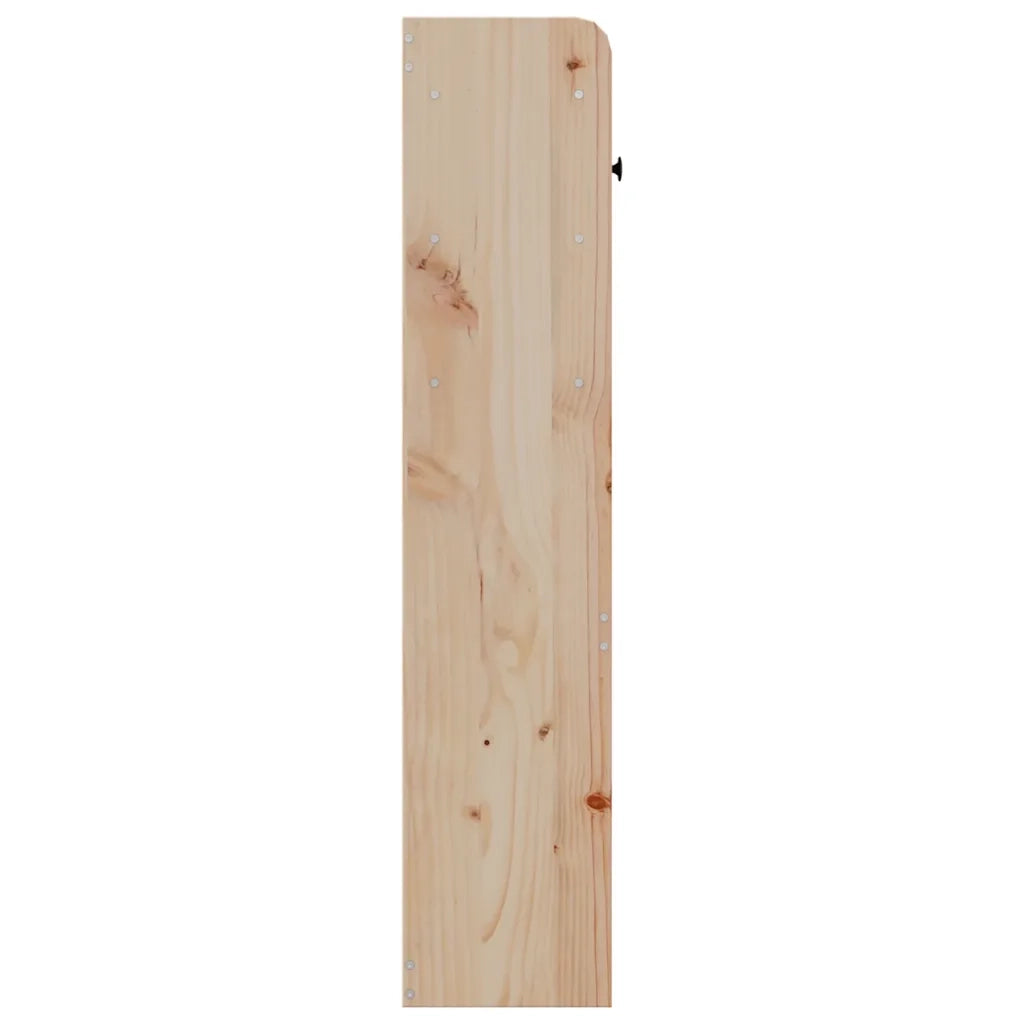 Testiera con Contenitore-Testiera con Ripiani 90 cm Legno Massello di Pino