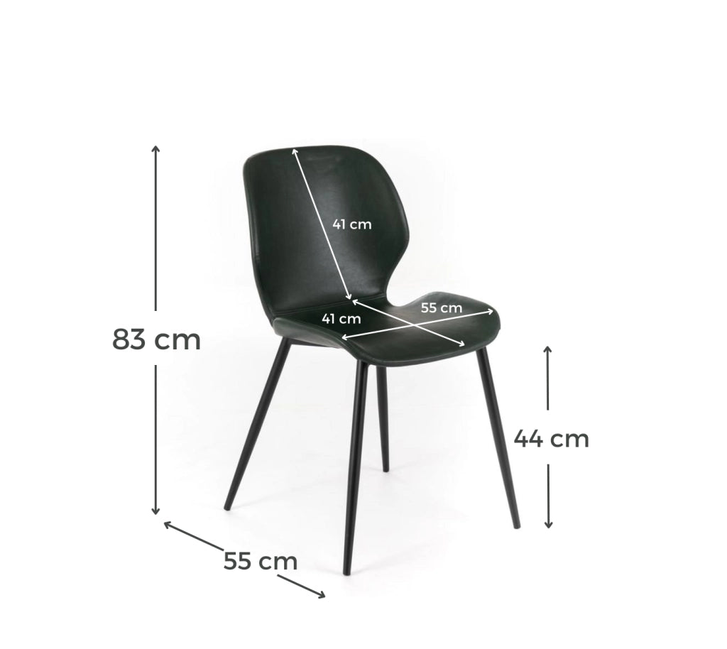 4x Sedia in soft-touch 55cm x 45cm H. 83cm