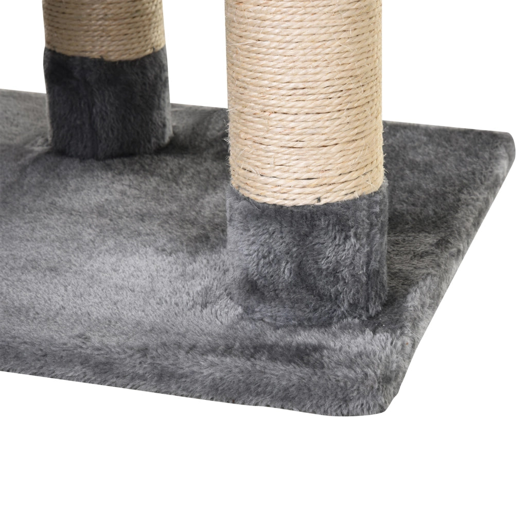 Torre per Gatti con Piattaforme Tunnel e Amaca ¨C Minimal ¨C Grigio 60x40x154 cm