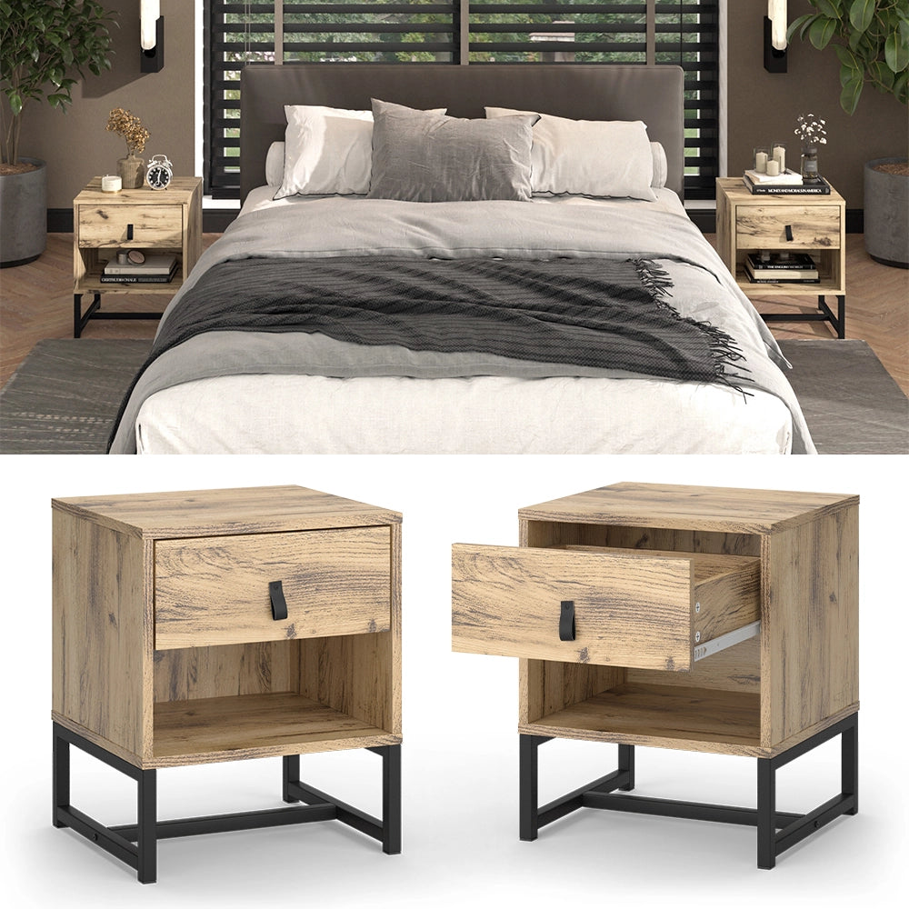 Vicco Comodino Rovere 39 x 47 cm Set di 2