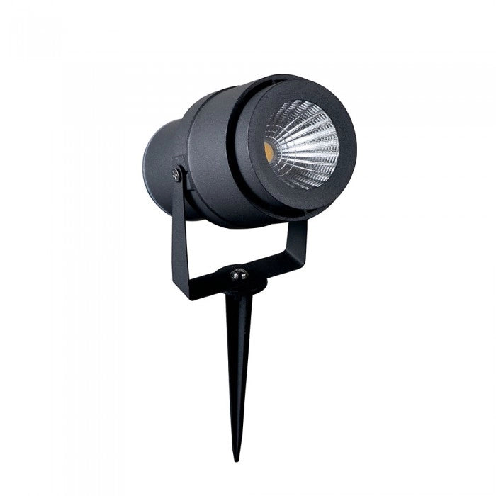 Faretto LED da Giardino 12W con Picchetto Colore Grigio 3000K IP65