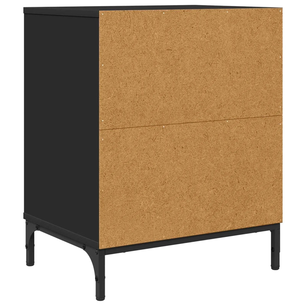 Armadio da Notte 2 pcs Nero 49 x 36 x 61 cm Legno multistrato 883477