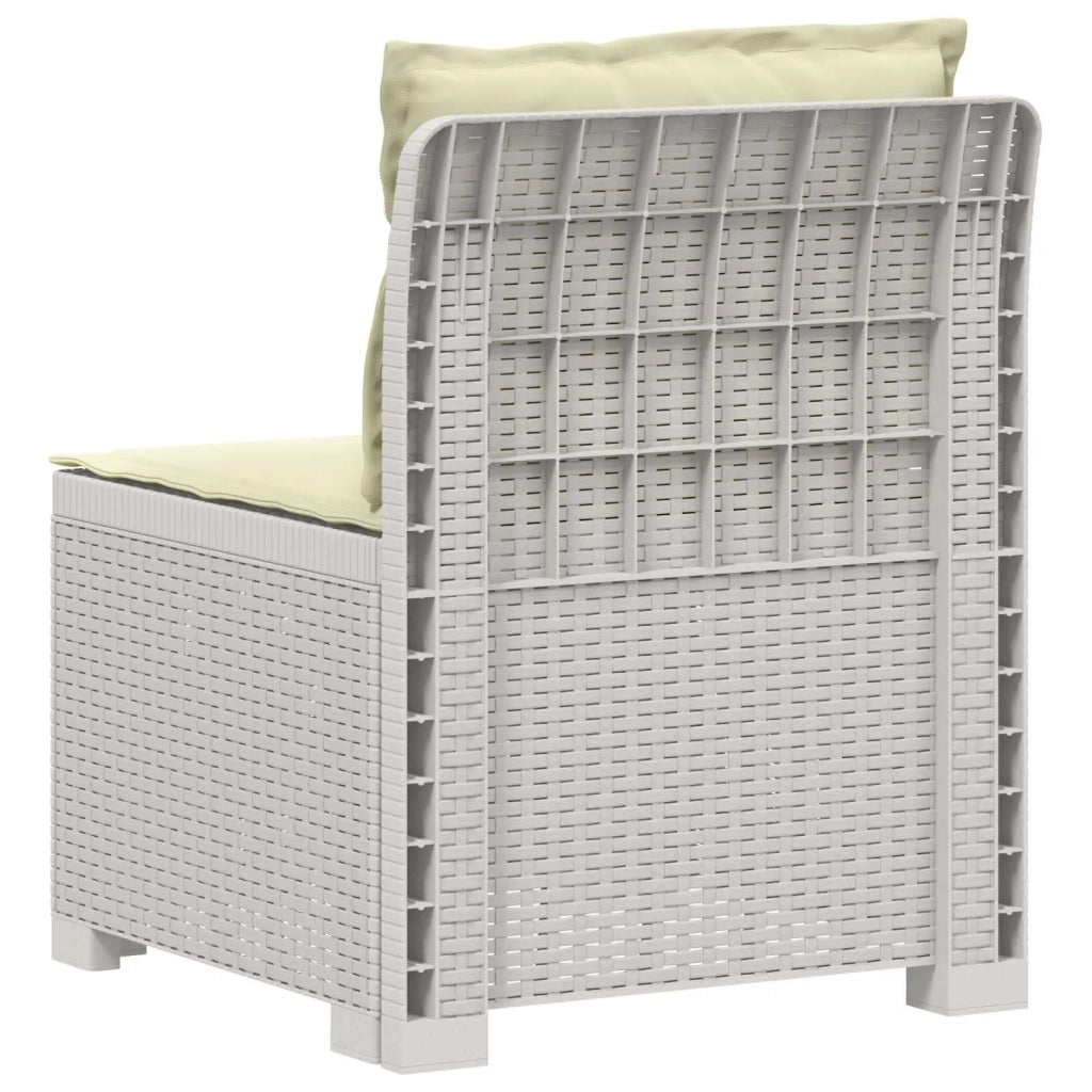Divano da esterno-Divano da Giardino a 1 Posto con Cuscini Aspetto Rattan PP 473982
