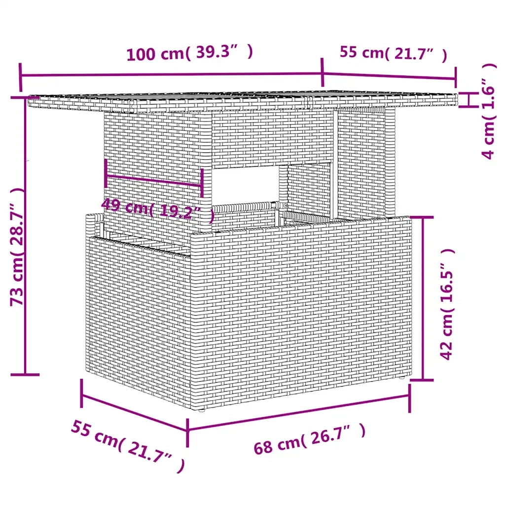 Set Divano da Giardino 5 pz con Cuscini Marrone in Polyrattan 3268363