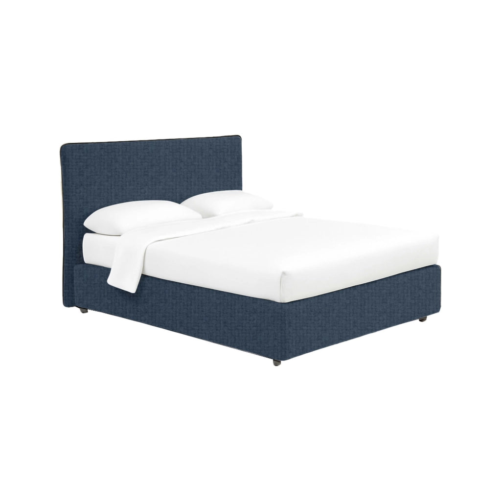Louth, Letto Singolo Sfoderabile Made in Italy, blu