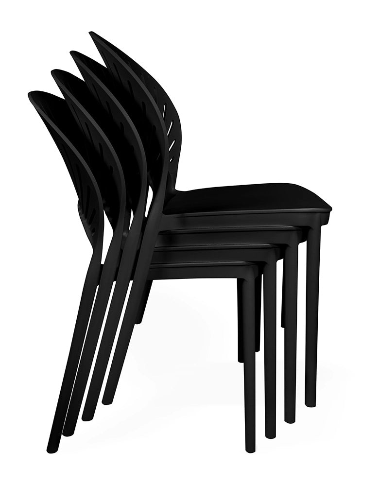 Sedia impilabile in plastica nera - Sunny (2 pz.) - SD10SUPP