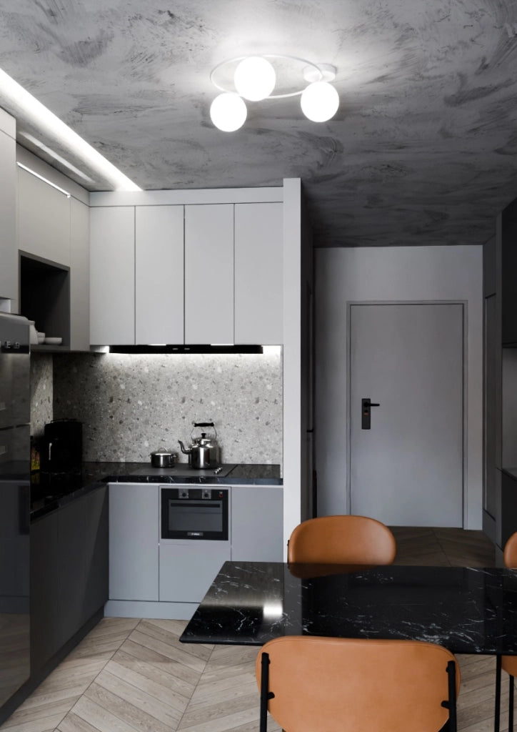Plafoniera Emibig Sopra 3 luci E14 vetro bianco dimmerabile