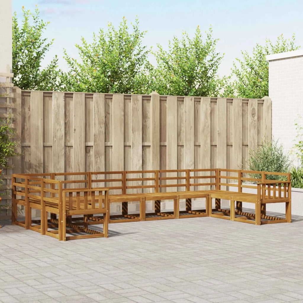 Set di divani da esterno 10 pcs Naturale