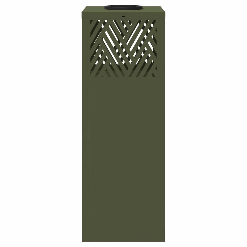 Faro LED solare per sentieri 2 pcs Verde oliva 879726