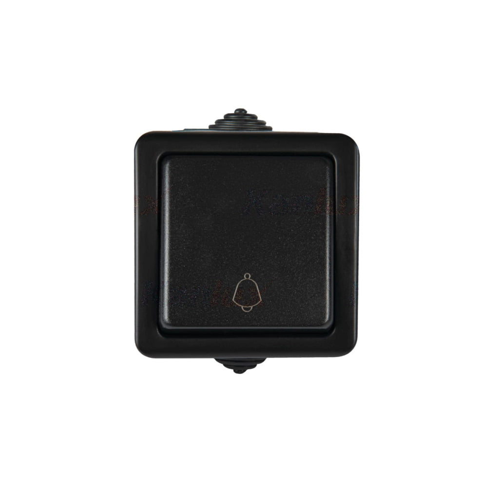 Interruttore a pulsante nero IP54 TEKNO Kanlux 27353