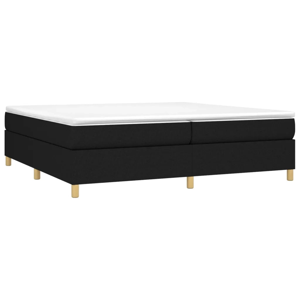 Struttura Letto a Rete a Molle Nero 200x200 cm in Tessuto 3120987