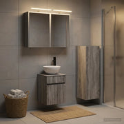 Set di mobili per il bagno 4 pz Sonoma grigio 3407468