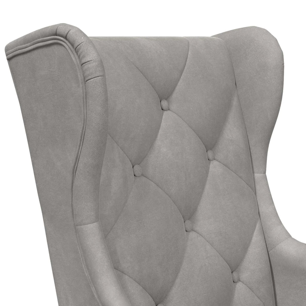 Poltrona Grigio Chiaro Velluto 42029907
