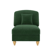 Divano Windsor senza braccioli - Zephmum - Chenille verde con 1 cuscino