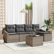 Set di divani con cuscino 6 pcs Grigio chiaro polyrattan 3355358