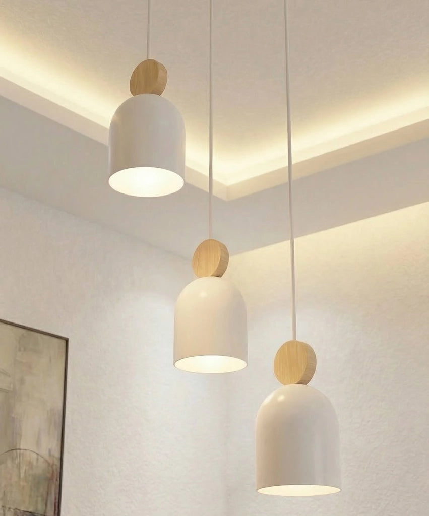 Lampada a sospensione japandi MESI bianca 3xGU10 Emibig