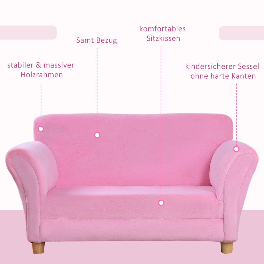 Poltrona per Bambini ¨C Minimal ¨C Rosa 90x53x48cm