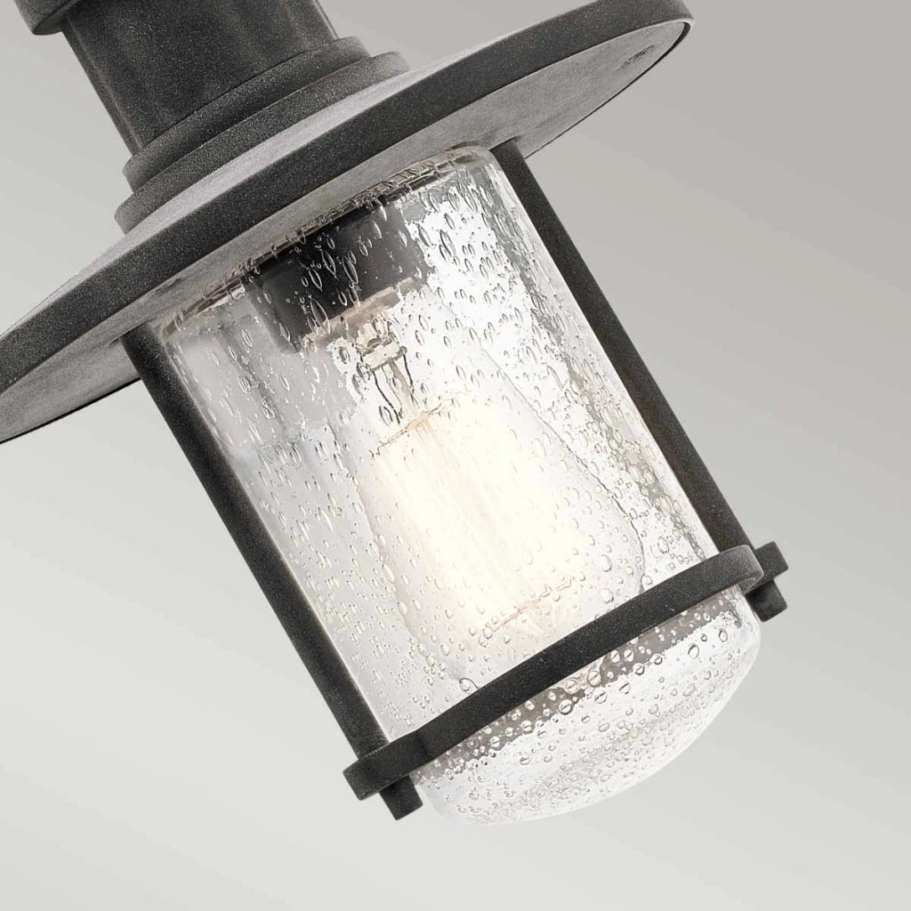 Lampada sospensione esterna retro zinco E27 60W Riverwood