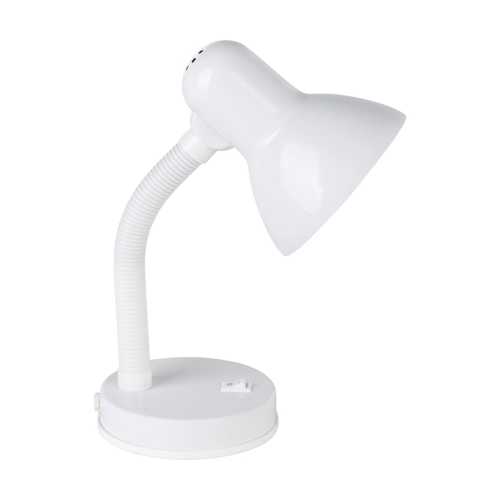 Lampada Da Tavolo Classico Basic Policarbonato Bianco 1 Luce E27