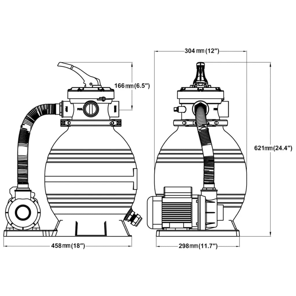 Pompe con Filtro a Sabbia 2 pz 400 W 11000 l/h CFW4268205
