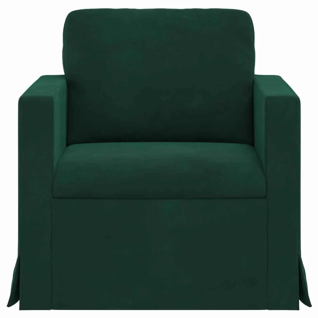Divano Verde Scuro 78 x 78 x 80 cm Velluto 42024406