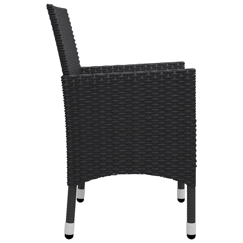 Set Mobili da Pranzo per Giardino 7 pz Nero 3067855
