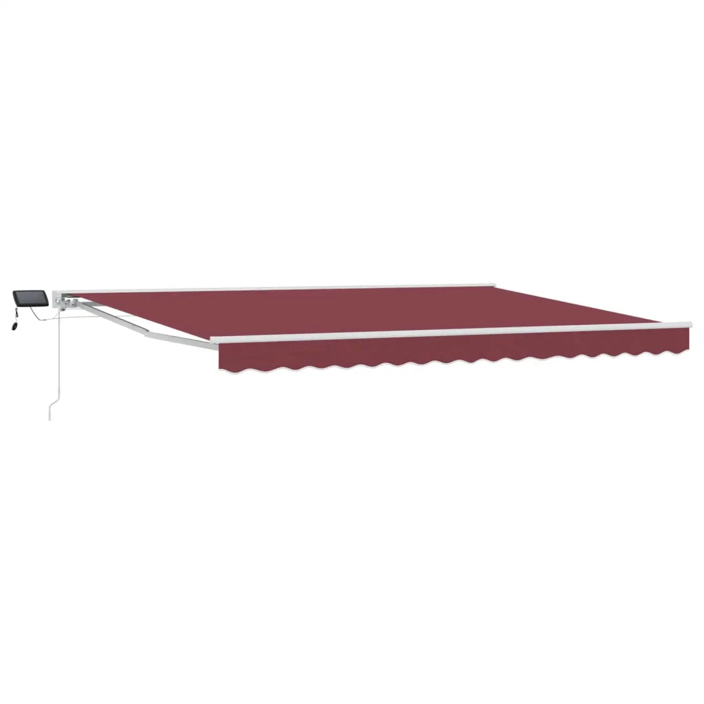 Cornice per Tenda Manuale con LED Borgogna e Bianco 4 × 3 m 3420615