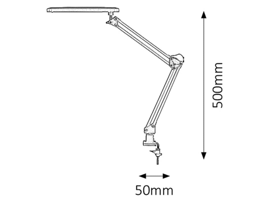 Lampada disegno morsetto argento LED 6W Raul 4420 Rabalux