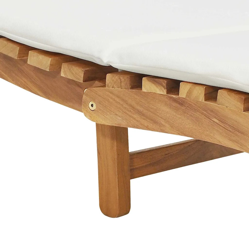 Lettino Prendisole | Sdraio da giardino | Lettino da sole da Giardino con cuscino Marrone 198 x 55 x 58,5 cm