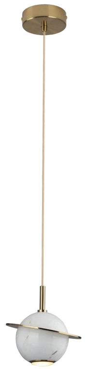 Lampada sospensione moderna marmo bianco oro LED 5W Maxlight