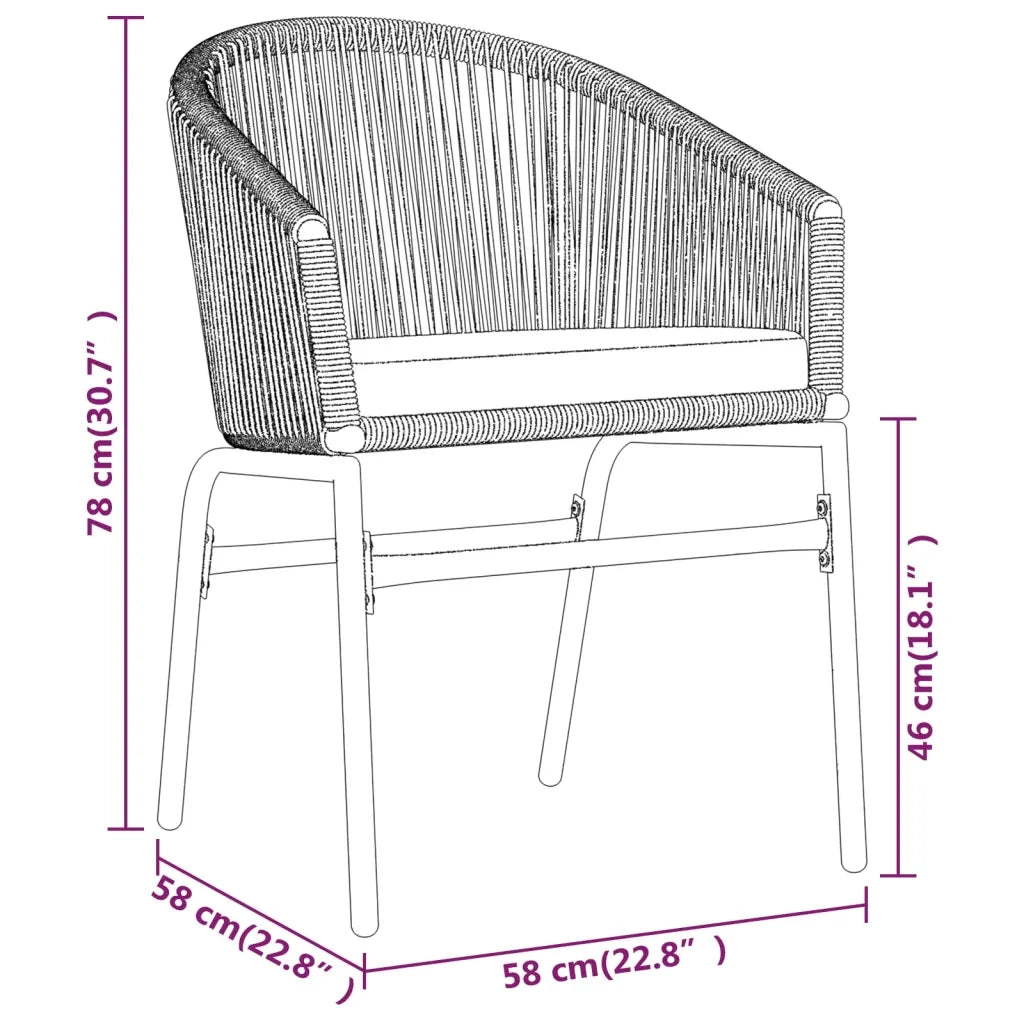 Set da Pranzo da Giardino 7 pz Nero 3099243