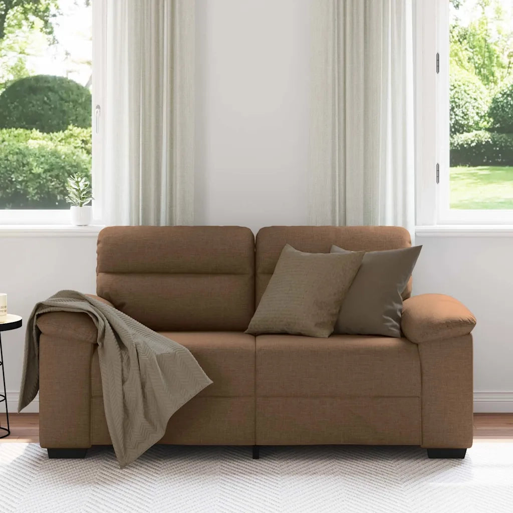 Divano a 2 Posti-Sofa 2 Posti Marrone 120 cm in Tessuto 946990