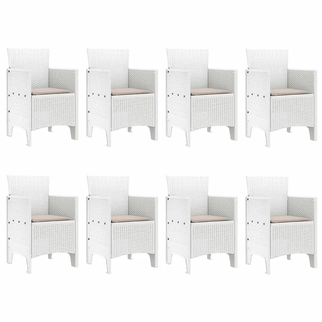 Set da Pranzo per Giardino 9 pcs Grigio chiaro Polipropilene