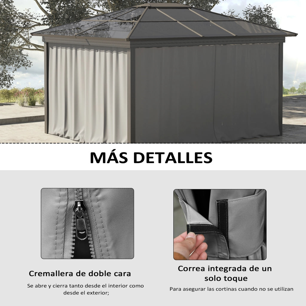 Pareti Pergola 4 Pz ¨C Minimal ¨C Grigio 302x205 cm