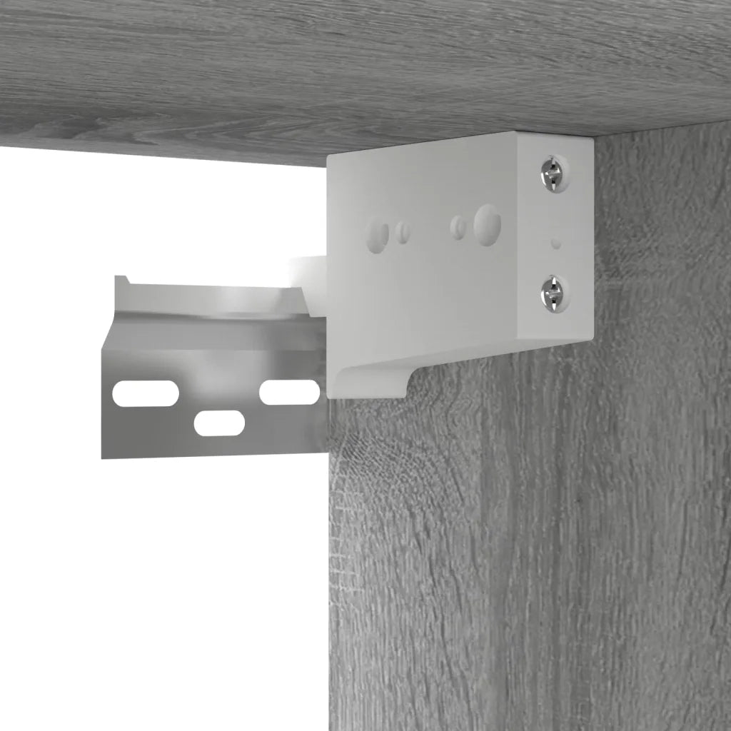 Mobili TV Parete 4pz Grigio Sonoma 60x30x30cm Legno Multistrato 3120204