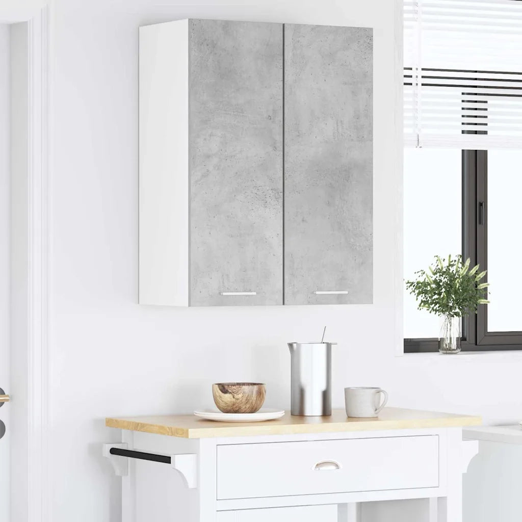 Armadio pensile 2 pcs Grigio Cemento e Bianco 30 x 31 x 80 cm 884249