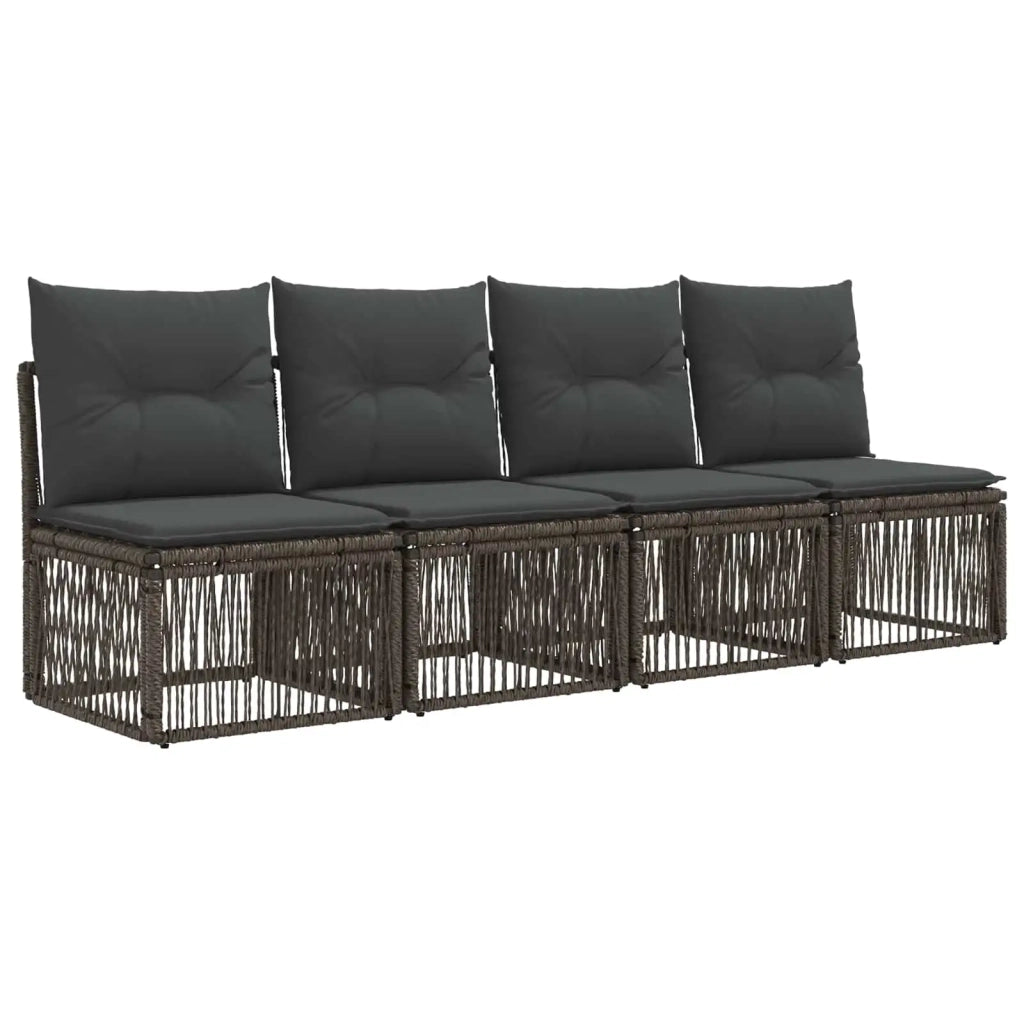 Set Divano da Giardino 11 pcs Grigio polyrattan 3434255