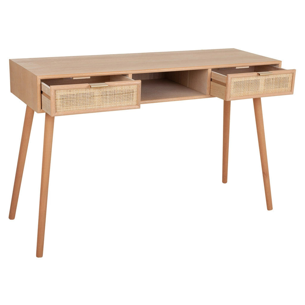 Mobile ingresso in MDF e griglia, marrone, 120x42x79