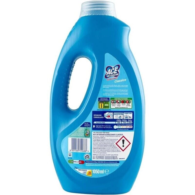 ACE DETERSIVO IGIENIZZANTE CLASSICO 21 LAVAGGI 1050 ML IGIENIZZANTE