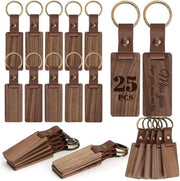 25 Pezzi di Legno Liscio per Chiavi - Incompleti per Gravure Laser - Etichette per Chiavi DIY